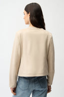 Joseph Ribkoff Faux Suede Jacket with Hook & Eye Closure Style 261909