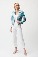 Joseph Ribkoff Geometric Print Fitted Jacket Style 261911