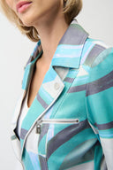 Joseph Ribkoff Geometric Print Fitted Jacket Style 261911