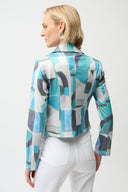 Joseph Ribkoff Geometric Print Fitted Jacket Style 261911