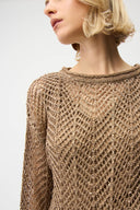 Joseph Ribkoff Sequins Yarn Chevron Print Long Sleeve Sweater Style 261915