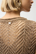 Joseph Ribkoff Sequins Yarn Chevron Print Long Sleeve Sweater Style 261915