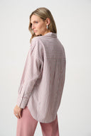 Joseph Ribkoff Tencel Stripe Print Boxy Blouse Style 261931F26