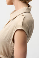 Joseph Ribkoff Textured Woven Shirt Dress with Sash Style 261935