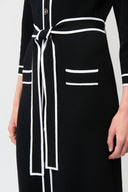 Joseph Ribkoff Shirt Dress with Contrast Piping And Sash Style 261944