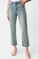 Joseph Ribkoff Straight Crop Jeans With Rhinestones Style 261945