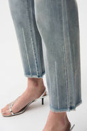 Joseph Ribkoff Straight Crop Jeans With Rhinestones Style 261945