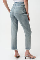 Joseph Ribkoff Straight Crop Jeans With Rhinestones Style 261945