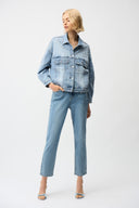 Joseph Ribkoff Slim Leg Jeans With Pearls and Studs Style 261947