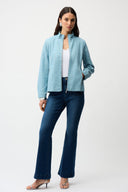 Joseph Ribkoff Denim Jacket With Allover Sequins Style 261951