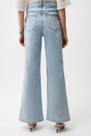 Joseph Ribkoff Wide Leg Jeans With Pearl and Rhinestones Style 261960