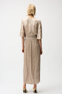 Joseph Ribkoff Fit & Flare Pleated Dress with Knot Waist Detail Style 261962