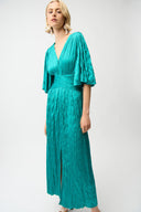 Joseph Ribkoff Fit & Flare Pleated Dress with Knot Waist Detail Style 261962