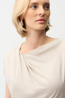Joseph Ribkoff Cotton Top With Asymmetrical Collar Style 261964