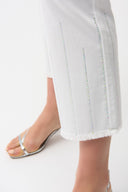 Joseph Ribkoff Straight Crop Jeans With Rhinestones Style 261974