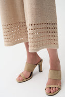 Joseph Ribkoff Culotte Pants With Open Stitch Border Style 261975