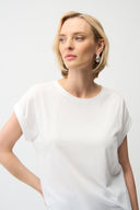 Joseph Ribkoff Cotton Boxy Crewneck T-Shirt Style 261999