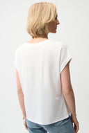 Joseph Ribkoff Cotton Boxy Crewneck T-Shirt Style 261999