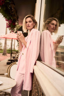 Joseph Ribkoff Bouclé Straight Coat With Fringe Detail Style 261109