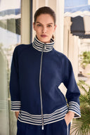 Joseph Ribkoff Jacket With Funnel Collar Style 261617