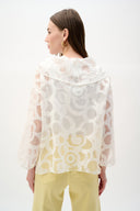 Joseph Ribkoff Woven Boxy Top With Cowl Neck Style 262020