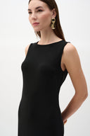 Joseph Ribkoff Silky Knit And Chiffon Flounce Dress Style 262035