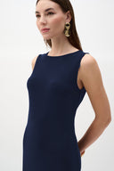 Joseph Ribkoff Silky Knit And Chiffon Flounce Dress Style 262035