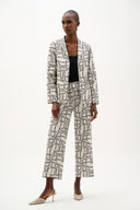 Joseph Ribkoff Geometric Print Straight-Cut Jacket Style 262047