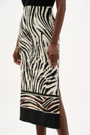 Joseph Ribkoff Woven Animal Print Straight Skirt 262050