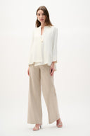 Joseph Ribkoff Denim Wide Leg Jeans With Rhinestones Style 262940