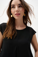 Joseph Ribkoff Short Sleeve Chiffon Pleated Top Style 262068