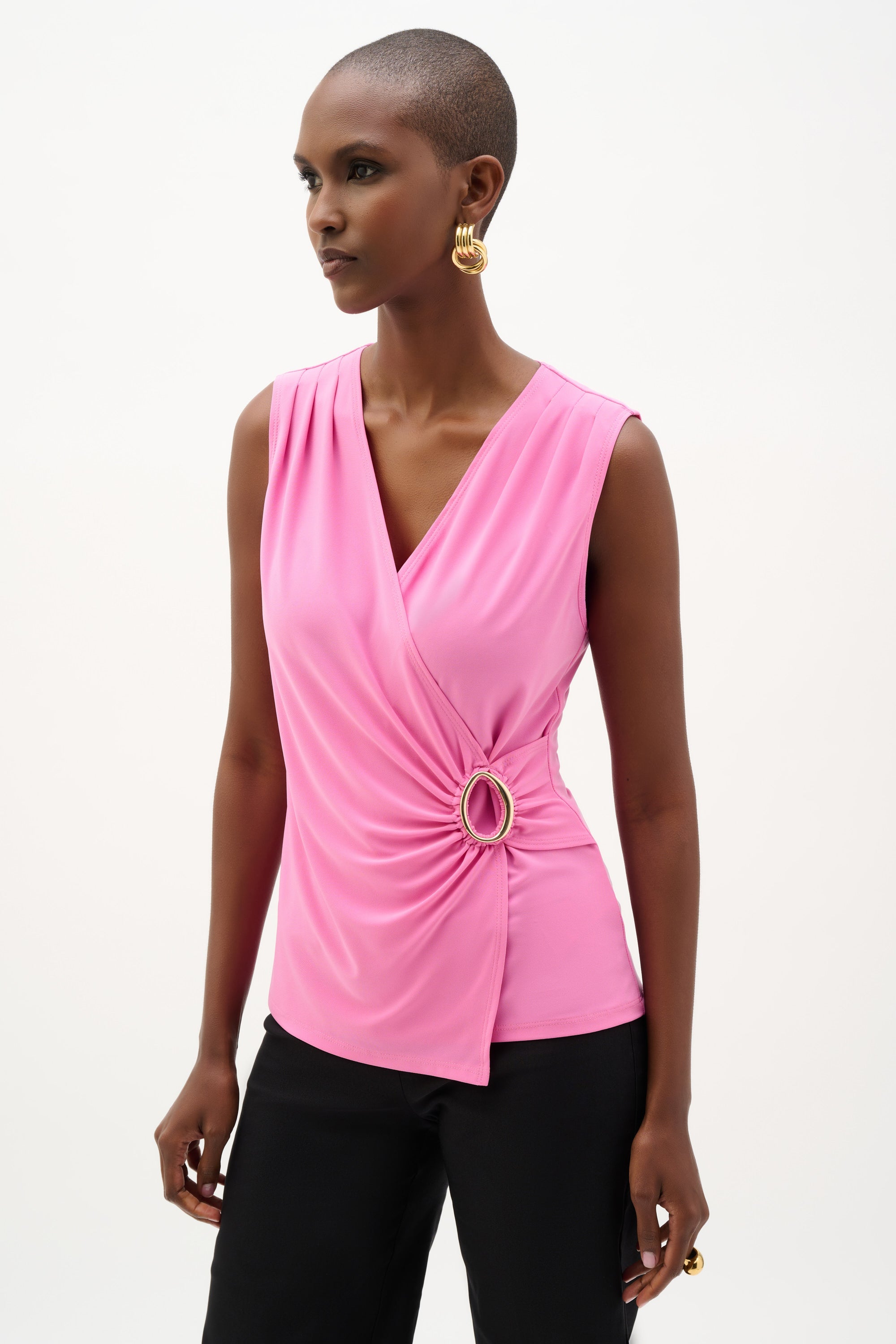 Joseph Ribkoff Silky Knit Fitted Wrap Top Style 262072 – Luxetire
