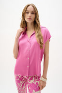 Joseph Ribkoff Pink Sherbet Short Sleeve Blouse Style 262076