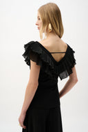 Joseph Ribkoff Fitted Top With Pleats Style 262089