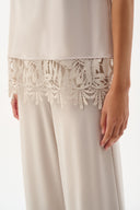 Joseph Ribkoff Sleeveless Top With Guipure Lace Hem Style 262094
