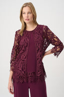 Joseph Ribkoff Guipure Lace Straight Cover-Up Style 262096W26