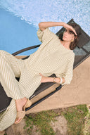 Joseph Ribkoff Stripe Boxy Top With Boat Neck Style 262097