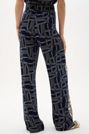 Joseph Ribkoff Geometric Print Wide Leg Pull-On Pants Style 262106