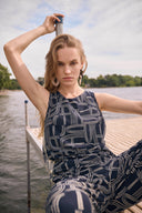 Joseph Ribkoff Geometric Print Straight Top Style 262107