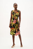 Joseph Ribkoff Tropical Print Wrap Dress Style 262108