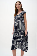 Joseph Ribkoff Abstract Print Cocoon Dress Style 262112
