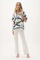 Joseph Ribkoff Abstract Print Boxy Top Style 262118