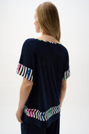 Joseph Ribkoff Stripe Print Boxy Top Style 262121