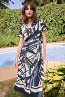 Joseph Ribkoff Abstract Print Shirt Dress Style 262128