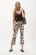 Joseph Ribkoff Tropical Print Flared Pull-On Pants Style 262133