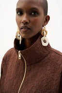 Joseph Ribkoff Bomber Jacket With Funnel Collar Style 262138