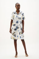 Joseph Ribkoff Tropical Print A-Line Dress Style 262139