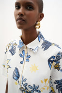 Joseph Ribkoff Tropical Print A-Line Dress Style 262139