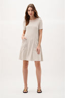 Joseph Ribkoff Silky Knit And Mesh A-Line Dress Style 262141