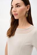 Joseph Ribkoff Silky Knit And Mesh A-Line Dress Style 262141